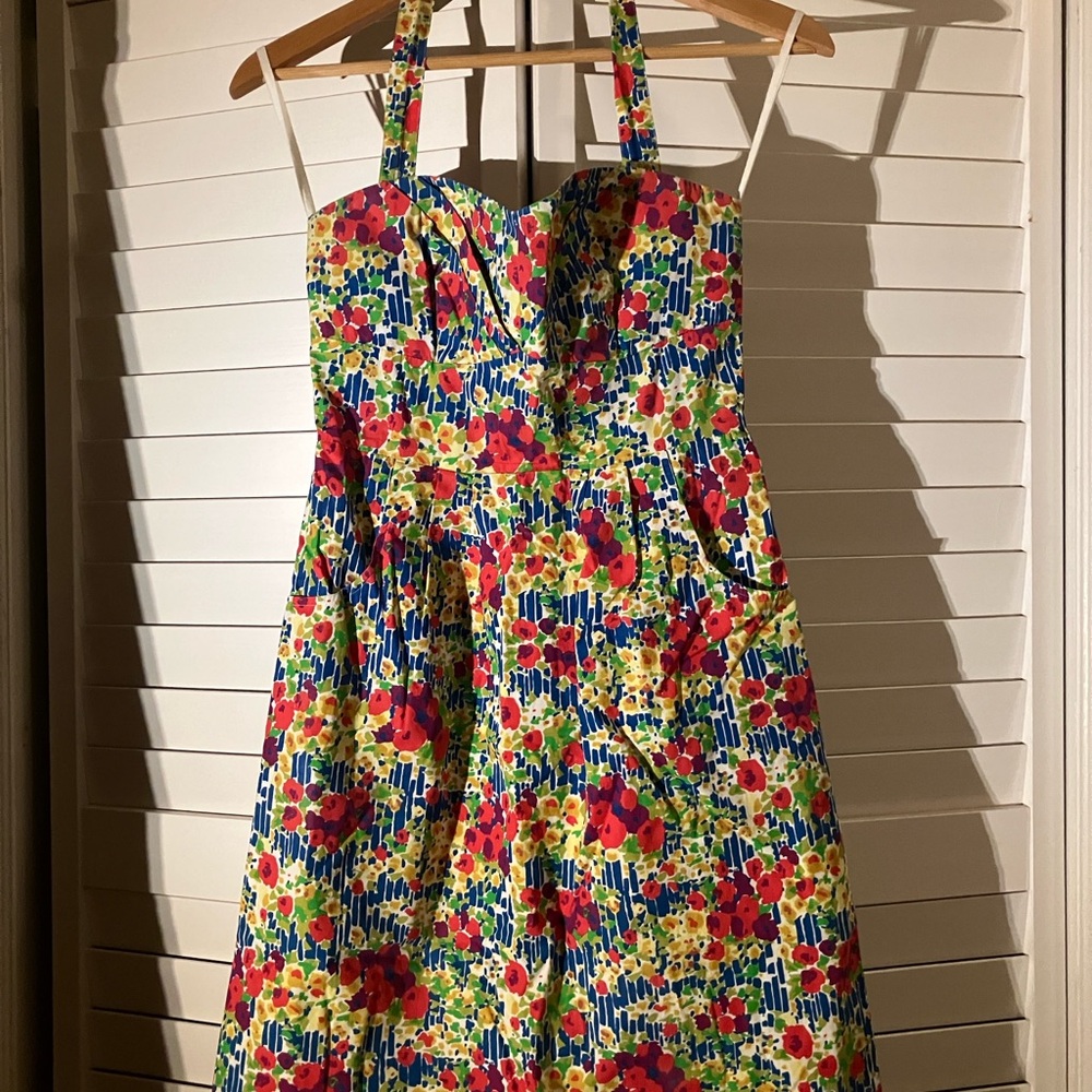 Girls from Savoy Floral Print Mini Dress with Removable Halter Strap